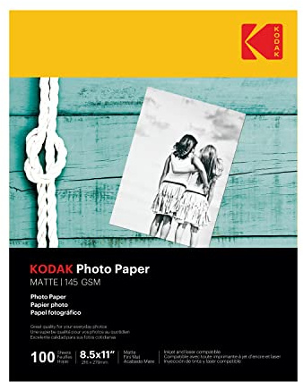 Kodak photo paper 8.5 x 11 matte, 100 count 39 lb - 145 g/m (41184-3510-225)