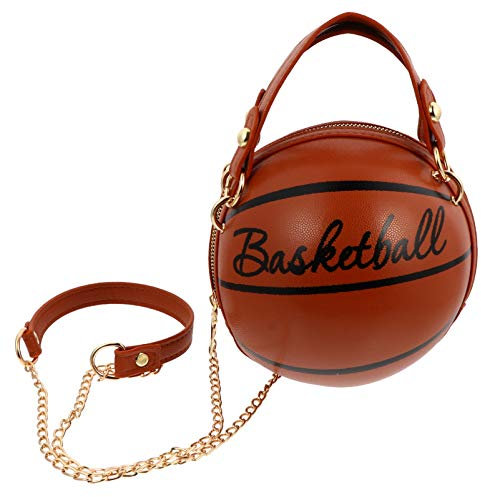 VALICLUD Basketball Tasche Basketball Tasche 1Pcbag Taschenmode One-Shoulder-Handtaschen Brieftasche Neuheit Messenger Kreis PU Mode Schulter Kuh Geformt Crossbody Form Basketball Umh Ngetasche