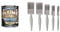 Hammerite Ultima Matt Metal Paint - 750ml - Dark Grey and Harris Essentials Walls & Ceilings Paint Brush Set | Pack of 5 | 0.5, 1, 1.5, 2