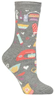 HEAT HOLDERS SOCKSHOP Ladies 1.6 TOG Lite Hobby Patterned Warm Cosy Soft Thermal Socks Pack of 1