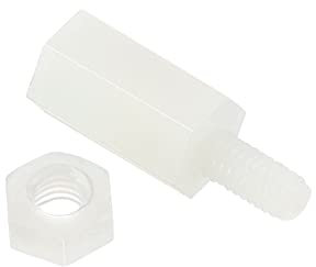 PATIKIL M3 Separador Tornillos 40 Paquete Nylon Hexagonal PCB Separadores Tuercas para Base Placas, Computadora Cajas, Circuitos Placas, Electrónica, (10mm+6mm, Blanco)