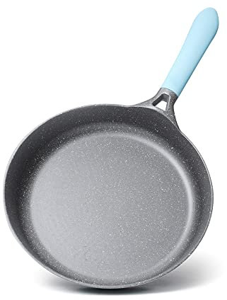 AKIS hochwertig Bratpfanne aus Aluminiumguss 28cm Blau Pan Induktion