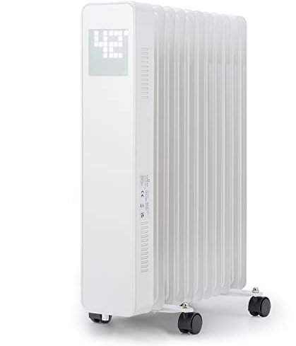 KLARSTEIN Radiador Aceite Bajo Consumo, Calefaccion Electrica de Bajo Consumo de Aceite para Casa, Termostato 2500 W, Calentador de Habitación Portátil, Control de WiFi/App, Radiadores Inteligentes