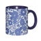 Coffee Mug Funny Mug, Dutch Delft Style Flowers in Folk Style Abstract Petals Leaves Butterflies.Lavender Blue and White Print,Coloured Mug Cup Gift Birthday Work Office Christmas Tea Coffee