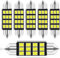6 Bombillas Led Coche Festoon C5W CanBus 12v. Varios tamaños a elegir (31-36-39 y 42 mm). Luces Led Interior Coche Modelo: 39mm. Luz Matricula Coche, Maletero, Guantera, Puertas. ALBURANⓇ