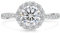 KRKC&CO Verlobungsring Damen Halo Moissanite Ringe, 1 Karat Halo Ringe Trauringe, VVS1 D Farbe, 925 Silber Weißgold, Verlöbnis Hochzeitstag Jubiläum Geschenk für Frauen, 49 (15.6)