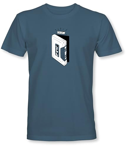 T-Shirt Kassette - On Air - DJ Musiker Männer - Kopfhörer Musik Shirt - Retro Tape Hip Hop Rock Song Disco