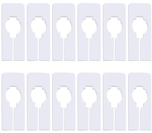 12-Teilige Kleiderschrank-Trennwände, Kleiderbügel-Trennwände, Sortiertes Kleidungszubehör, Weiße Regal-Trennwände, Regal-Trennwände Für Die Organisation Von Schränken, Beschreibbare Trennwände (Weiß)