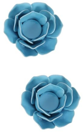 IMIKEYA Teelichthalter Kerzenhalter Teelichthalter Weihrauchhalter Lampenregal Leuchter Lilie Kerzenständer Retro-kerzenständer Floraler Kandelaber Dekorative Blumen Keramik Lampenregal
