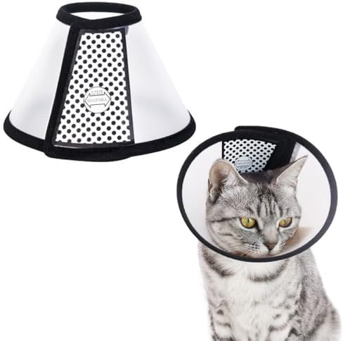 ZXUPOI 1 Halskrause für Haustiere Haustiere Kunststoff Elisabethanischer Kunststoff Elisabethanischer Kragen Weich Katze Schutzkragen Leichter Elisabethanischer Kragen für Kätzchen Welpen XS (15-18CM)