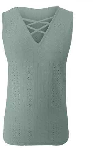 AMDOLE Ausgehende Tops für Damen, UK-Ärmel, V-Ausschnitt, lockeres T-Shirt, Bluse, Tops, Damen-Tops, mintgrün, XL