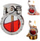 Vintage Trench Kupferfeuerzeug, Kerosinfeuerzeug, Retro-Steampunk-Kerosinfeuerzeug, Nachfüllbares Winddichtes Kerosinfeuerzeug Mit Visuellem Kraftstofffenster, Antikes Feuerzeug, Messingfeuerzeug, Vin