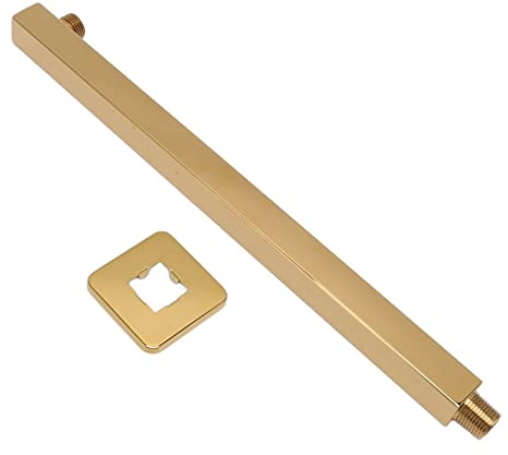 Bras De Douche De Plafond en Acier Inoxydable Doré Brossé Bras D Extension Pomme De Douche Long Tuyau pour Salle De Bain Médaillons