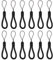 Amabro Adjustable Lanyard Finger Strap Wrist Lanyard Ring Lanyard Short Rope for Cell Phones, Phone Cases, Keys, Cameras, Etc(12PCS BLack)