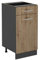 Vicco Mueble bajo de Cocina R-Line, Roble Artesanal/Antracita, 40 cm sin encimera