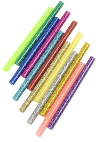 HeißKlebesticks Farbige Heißklebestifte, 120 Stück, Glitzer-Heißklebestifte, Mini-Größe 7 x 100 mm, selbstklebende Heißklebestifte for Heimwerkerkunst HeißKlebepistole Sticks