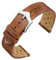 ANNEFIT Vintage Leder Uhrenarmband, Schnellverschluss Ersatzband 18mm für Herren Damen (Hellbraun)