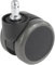 Proroll | Stuhlrolle | Rad-Ø 65 mm | VE 5 Stk | Steckbolzen mit Klemmring | schwarz | weiches Rad | Hals-Ø 38 mm