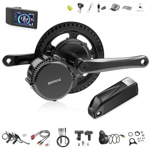 Bafang Mid Drive Ebike Conversion Kit 48V 750W BB68-73mm BBS02B Mid Drive Kit with 48V 20Ah Battery Electric Bike Conversion Kit for Mountain Bikes, DIY EBike Kit with 500C LCD Display