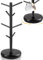 Yallmie Tassenhalter Stehend Holz, Tassenbaum mit 8 Haken Kaffeebecher Baum, 360° Drehbare Tassenständer mit Dickerem Boden Kaffeetassenregal Becherbaum Holz Baumbecherhalter Mug Tree für Tabletop