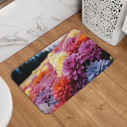 Indoor Doormat Rainbow Flower Sea Front Door Mats Outdoor Non Slip Welcome Mat Washable Floor Mat 16x24 Door Rugs for Entryway Super Absorbent Area Rug