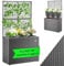 BAKAJI Fioriera a Traliccio in Polyrattan, 3 Vasi Removibili Contenitori per Piante, Orto Verticale da Esterno, Design Resistente ai Raggi UV, Giardino, Balcone, Terrazzo, Pianta Rampicante (Grigio)