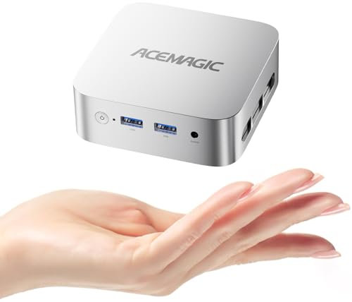 ACEMAGICIAN V1 Mini PC Twin Lake-N150 (fino a 3,6 GHz), 8 GB DDR4 256 GB M.2 2280 SSD Micro Desktop Computer
