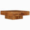 Wenjingqi Akazie Massivholz Couchtisch 80 x 80 x 30 cm, braun 246250