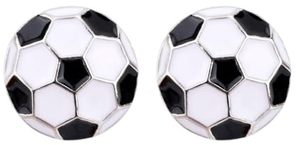 Fußball Ohrringe für Damen, Leichte Stylische Sport Ohrringe Fußball Ohrstecker Geschenk zum Spieltag für Fußballliebhaber Fans Mütter
