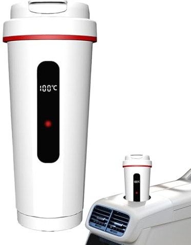 Bouilloire de cuisson de voiture 12 V - Tasse de voyage chauffée - Tasse à lait de thé à chauffage instantané pour bateau avion camping cuisine voyage pique-nique SUV camion