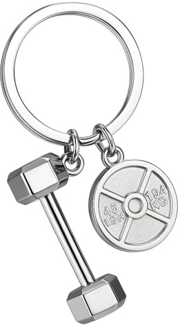 Porte-Clés Sport, Porte-Cléf Haltère de Sac pour Femmes | Cadeaux de Porte-Clé Cool avec Disque de Poids et Accessoires de Fitness pour Amatrices de Gym de Fitness