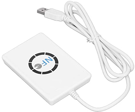 Zunate USB-NFC-Smart-IC-Kartenleser, Schreibgerät, Schnelle Lese- und Schreibgeschwindigkeit, 13,56 MHz, Kontaktloser Smartcard-Leser für ISO 14443 A/B und Felica NFC-, Leichtes -Design für Zuhause
