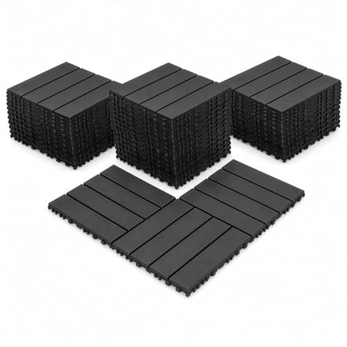 GREENSAPPIRE Interlocking Deck Tiles 36 pcs 30x30cm, Outdoor Patio Flooring