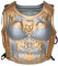 Funny Fashion Herren Kostüm Brustpanzer Gladiator Wappen Print Kämpfer Kostüm, One Size, Silber