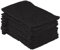 NatureMark 10x Waschhandschuhe aus Frottee 100% Baumwolle – Weich und Robust, Ideal für die tägliche Pflege und Gäste – Schwarz, 15x21 cm