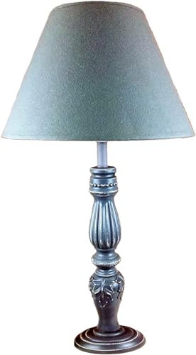 GMMH Charmanter Landhaus Tischleuchte 66 cm Hohe 66-8 Holz Nachttischlampen Schreibtischleuchte Schreibtischlampe Büroleuchte Lampe Antik Retro Leuchten Stehleuchte