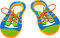 small foot Fädelschuhe aus Holz, übt das Binden von Schnürsenkeln, Fädelspielzeug, für Kinder ab 3 Jahren, 10152