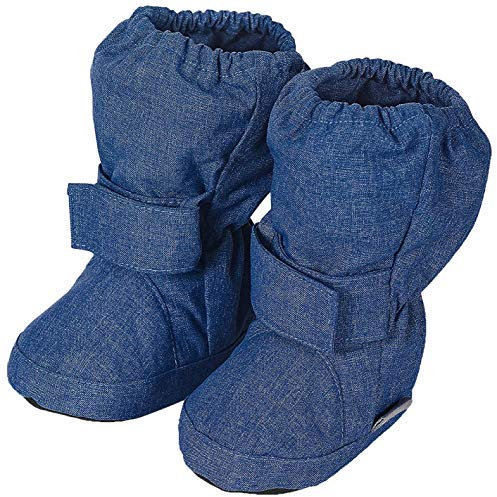 Sterntaler Unisex Baby Schuhe Krabbelschuhe, Blau (Tintenblau Mel), 17/18 EU