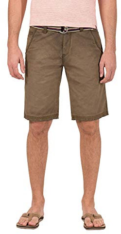 Timezone Herren Regular RusselTZ incl. Belt Shorts, Braun (Washed Camel 6076), W30