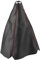 Fydun Palanca de Cambio Gaiter Boot Fuelle Universal PU Leather Shift Knob Cover Red Stitch Gear Gaiter Trunk Cover Negro Brillante