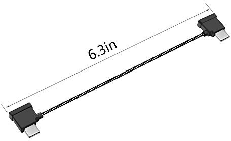Xmipbs USB-C Mobile Phone Data Line Compatible with DJI Mavic Series Remote Controller, 16cm (6.3inch) Cable Length, Fits Phone Type C