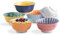 Selamica Porzellan Dessertschalen 6er Set, 710 ml Müslischalen, Suppenschalen, Bowl Schüssel Set für Müsli, Suppe, Salat und Nudeln, Bunte