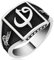 mysilverworld Ottomane Tughra Vav Elif Herren-Ring aus massivem 925er Sterlingsilber (8,5), Metall, nicht bekannt