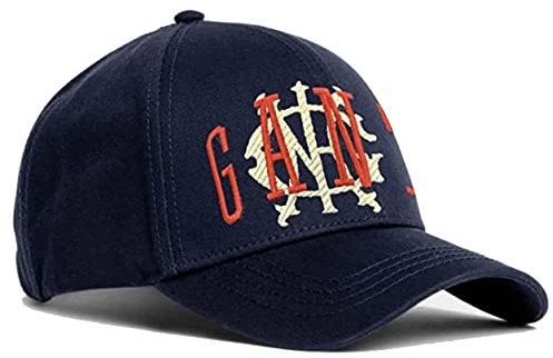 GANT Herren D2. Monogram Cotton Twill Cap Baseballkappe, Evening Blue, OneSize