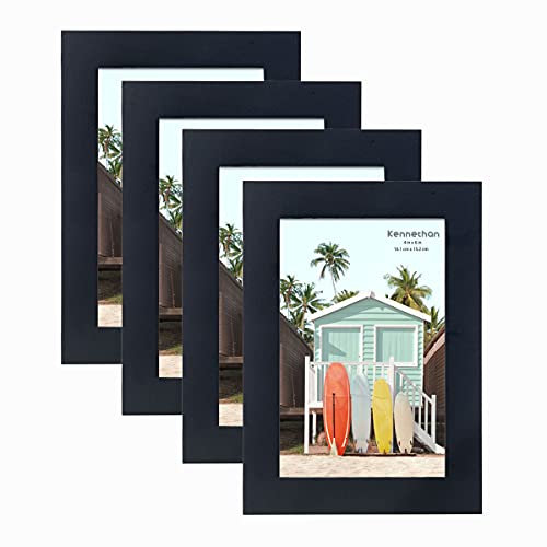 kennethan Bilderrahmen 10x15 Schwarz 4er Pack Fotorahmen mit Acrylglas zum aufhängen und aufstellen