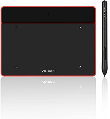 XP-PEN Deco Fun XS Grafik-Tablet, digitales Zeichnen, 10,2 x 7,6 cm (4 x 3 Zoll), für E-Learning und Telearbeit, tragbar, mit Stift P01, 8192 Druckstufen