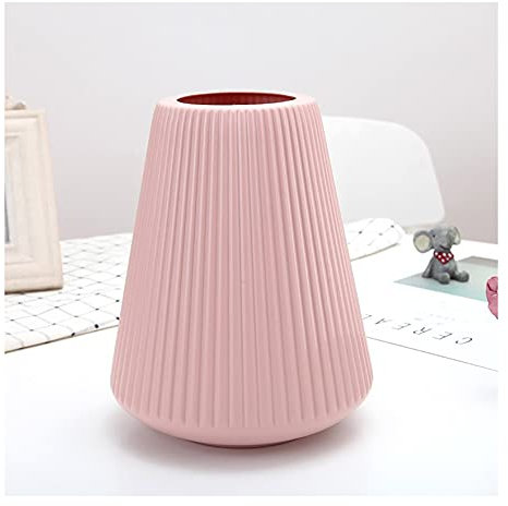 YONGFU Vase moderne de couleur unie de style nordique, Déco à la maison de vase en 7,87 pouces, pour les arrangements floraux, les mariages, les fêtes et la décoration de bureau (rose)