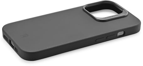 cellularline - Sensation+ für iPhone 15 - Weiche Silikon-Schutzhülle ohne Grip-Effekt - Geschützte Kanten, Tasten, Kamera und Anschlüsse - Schwarz