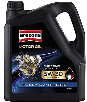 AREXONS Olio Motore 5W-30 4L Sintetico, Riduce i Consumi, Adatto a Motori di Ultima Generazione, Olio Motore Universale Benzina e Diesel
