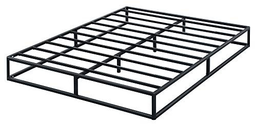 Olee Sleep 22cm Modernes Metall-Plattformbett / Metallbettgestell / Stahl-Lattenrost / Matratzenrahmen / Kein Boxspring erforderlich / 140 x 200cm / Full / Schwarz